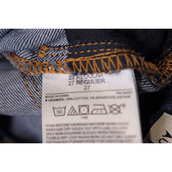 Gap 1969 Womens Authentic Flare High Rise Blue Denim Jeans Raw Hem 27R 27X33 - Picture 10 of 12